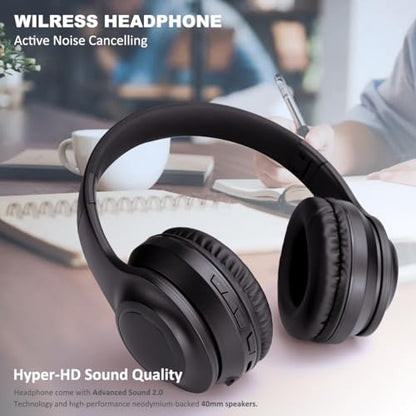 Wireless Active Noise Cancelling Headphones - Over-Ear Headset