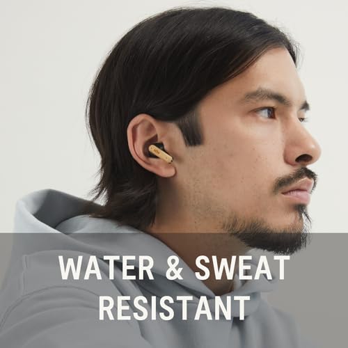 House of Marley Little Bird True Wireless Earbuds, Touch Controls, Built-in Mic, 24 Hours Playtime with Case, USB-C Quick Charge, Sustainable Materials, Movie and Gaming Mode, Black | Earphones with integrated microphone, 24 hours of battery life, In-ear