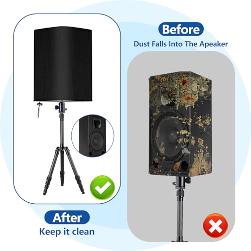 15 inch Outdoor Speaker Covers, 4 Pack Weatherproof Speaker Cover for PA DJ Powered Speakers - 600D Thick Oxford Fabric Waterproof UV Protection Dustproof | for PA DJ Powered Speakers - 600D Thick Oxford Fabric Waterproof UV Protection Dustproof - size: 4