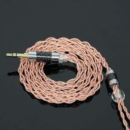 4Core Pure Copper IEM Replacement Cable 2 Pin Earphone Upgrade Cable with 3.5MM Plug for KZ EDX PRO ZSN PRO X ZSX CCA CRA PRO C12 Earphones - style: CPin,3.5mm Plug