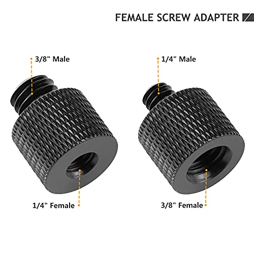 24 Pcs Camera Screw Adapter Set - 1/4 to 3/8 Tripod Mount Converter for Camera, Monopod, Ballhead, Flash Light Stand - color: 24 Pcs