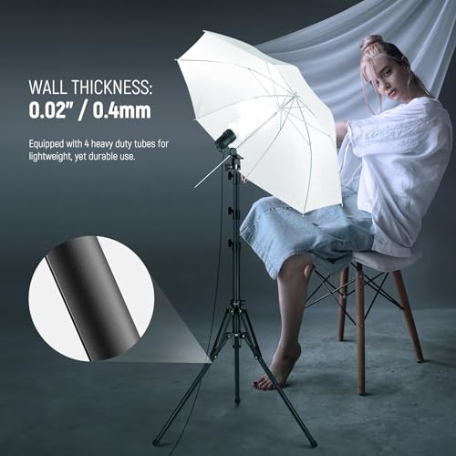 NEEWER Light Stand All Metal with 180° Reversible Legs, 70"/178cm Portable Travel Tripod Stand 1/4" Screw & 5/8" Stud for Indoor Outdoor Photography Speedlite Strobe Ring Light Softbox, ST178R, Black - style: ST178R(Black)