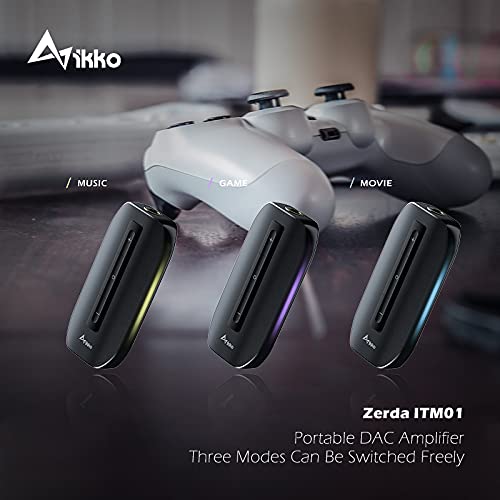 IKKO Zerda ITM01 External Sound Card, 3.5mm Portable Audio Detachable Magnetic Cable Headphone Adapter, Plug and Play,USB Gaming Dac Amp for iPhone iOS Headset PS4 Xbox Switch PC Laptop