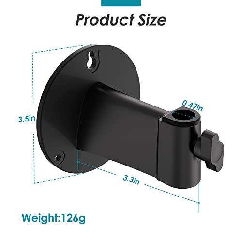 YOUSHARES Wall Mount Boom Arm - Microphone Holder for Stand, Vertical Surface Mount and Freely Swiveling Metal Clip Suitable for Saving Desk Space, Mic Stand Accessories