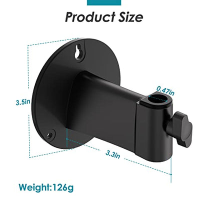 YOUSHARES Wall Mount Boom Arm - Microphone Holder for Stand, Vertical Surface Mount and Freely Swiveling Metal Clip Suitable for Saving Desk Space, Mic Stand Accessories