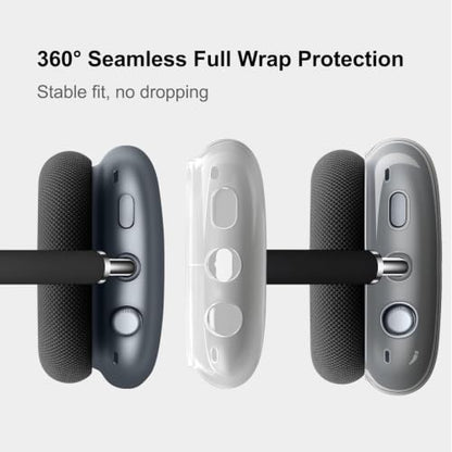 MOLOPPO Soft TPU Case Cover for AirPods Max 2/1, Gradient Black | Soft TPU Skin, Anti-Scratch, Ultra Protective - color: D-Gradient Black