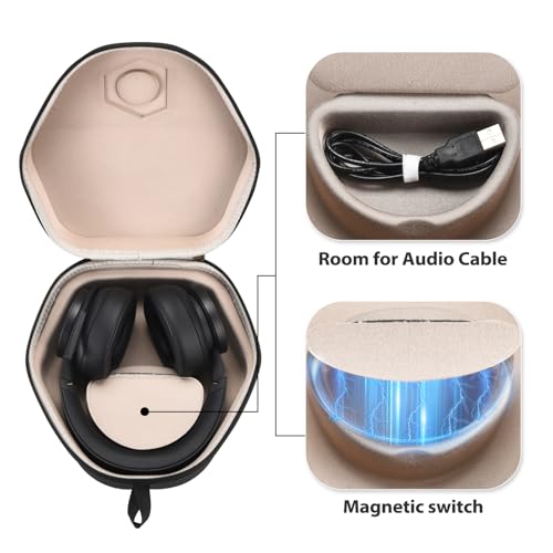 Headphone Case for Xbox Wireless Gaming Headset,Xbox Series X|S,Xbox One | Microsoft TLL-00001 Xbox Headset Bluetooth Over-Ear Headphones,Hard Shell Travel Carrying Bag with Cable Storage