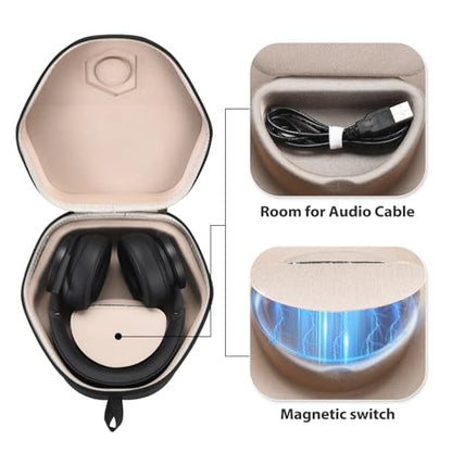 Headphone Case for Xbox Wireless Gaming Headset,Xbox Series X|S,Xbox One | Microsoft TLL-00001 Xbox Headset Bluetooth Over-Ear Headphones,Hard Shell Travel Carrying Bag with Cable Storage