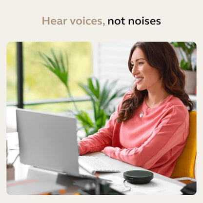 Jabra Speak2 40 Portable Speakerphone - 4 Noise-Cancelling Mics, Full-Range 50mm Portable Speaker, Wideband Audio and USB-A and USB-C Connections - Certified for Zoom and Google Meet - Dark Grey - size: UC, style: All Platforms