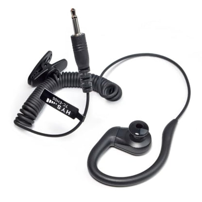 HYS 3.5mm Single Receive-Only Earpiece with Comfort Earbud Earhook | Headset with Earbud Audio Kit For Two-Way Radios,Transceivers&Speaker Mics Jacks/for Police Security and Law Enforcement Use