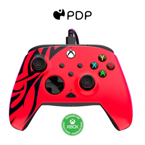 PDP Rematch Enhanced Wired Gaming Controller for Xbox Series X|S & Xbox One - color: Spirit Red, style: Controller