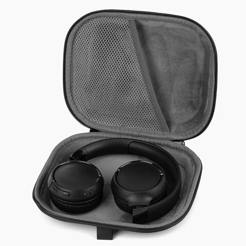Linkidea Headphones Carrying Case Compatible with JBL Tune 670NC/Tune 660/600BT/570BT, Live 460NC/400BT, Protective Hard Shell Travel Bag with Cable, Charger Storage (Black)