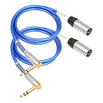 HiFi XLR Male to Right Angle 1/4 inch TRS Cable - color: Right Angle 1/4 inch TRS/ 3FT