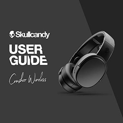 Skullcandy Crusher Wireless Multi-Sensory Bass Bluetooth Headphones - Black | Patented Crusher Bass Technology, Noise Isolating Over-Ear Fit, 50 Hours Battery, Microphone for iPhone Android