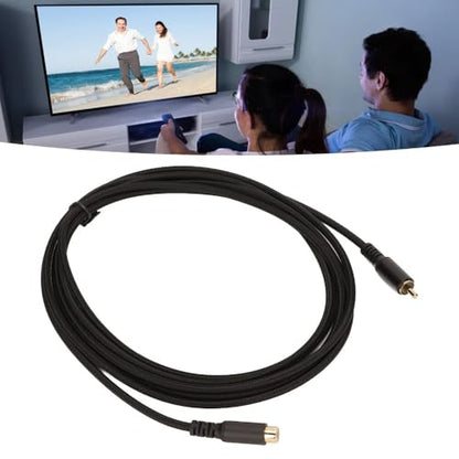 for RCA Extension Cable Male to Female Gold Plated Digital Analog AV RCA Coaxial Cord for HDTV DVD Player Subwoofer Speaker(1.8m/5.9ft) - size: 1.8m/5.9ft