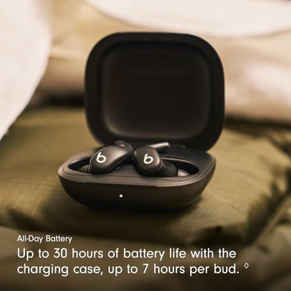 Beats Powerbeats Fit - Wireless Noise Cancelling Workout Earbuds with Secure-Fit Wingtips, Up to 30-Hour Battery Life, Sweat & Water Resistant, Apple & Android Compatible - Jet Black - color: Jet Black, style: Powerbeats Fit