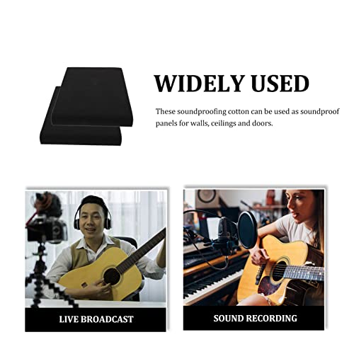 2sets Speaker Sponge Acoustic Isolation Pads High-density Soundproofing Pads for Studio Monitors Non-skid Design for Optimal Control