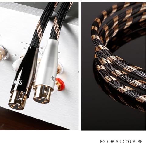 SKW Single XLR Female to RCA Male Cable, BG Series Ultra-high Purity Copper Audio Cable 9.8ft/3M (1 Cable) - color: XLR Female to RCA Male, size: 9.8 ft (3 m)