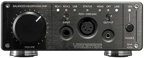 Violectric DHA V226 Headphone Amplifier/DAC | HeadphoneAmplifier / DAC, 4 powerful amps, 3500 mW, analogue stereo inputs, unbalanced via RCA, Made in Germany - color: DHA V226, size: DHA V226