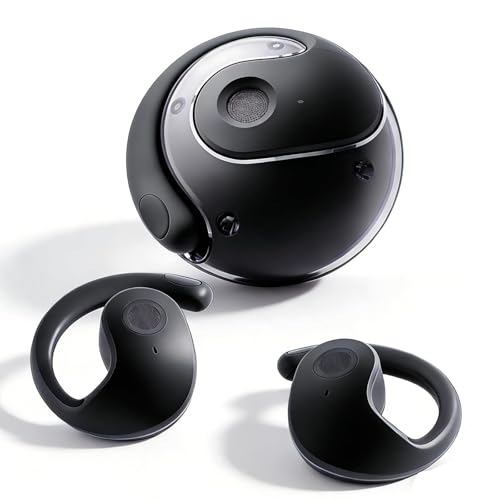 Open Over Ear Earbuds Open Ear Headphones Wireless Bluetooth | Over The Ear Earbuds That Don'T Go In Your Ear Air Conduction With Awareness Of Surroundings With Over-Ear Hooks - color: Black