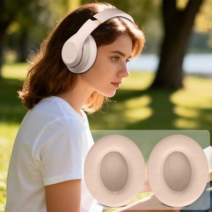 Replacement Ear Pads Cushions for Beats Studio 2 & Studio 3 Wired & Wireless Headphones, Earpads with Soft Protein Leather, Noise Isolation Memory Foam, Added Thickness - Sand - color: Sand Dune