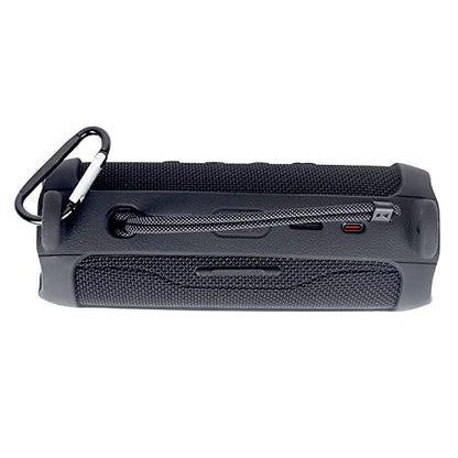 Case for JBL flip 6,JOYSOG Silicone Carrying Case Protect Pouch Sleeve Protector Cover Travel Bag with Shoulder Strap for JBL FLIP 6 Bluetooth Speaker (Black) - color: Black