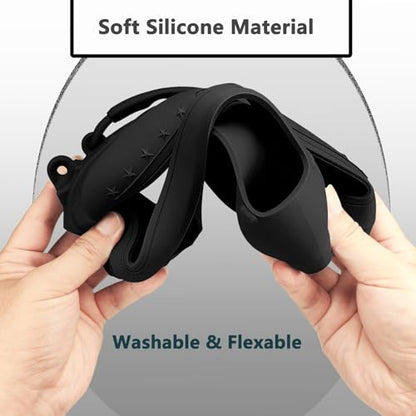 JCHPINE Silicone Cover Case for Bose SoundLink Plus Portable Speaker | Protective Soft Silicone Case with Carrying Handle and Shoulder Strap (Black) - color: Black Case