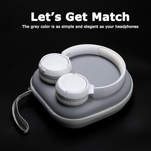 Ginsco Universal Headphone Case Compatible with JBL Tune 510BT 720BT, Sony WH-CH 720N/WH-CH520, with Bose/JBL/Soundcore Life Q20i Q30/BERIBES/TOZO/KVIDIO etc. Waterproof Carrying Case (Gray White) - color: Gray White