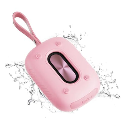 Waterproof Shower Bluetooth Speaker, Durable & Portable with Clear Sound, Ideal for Shower, Pool, Beach & Kayaking, BT 5.3 –Pink - color: Pink