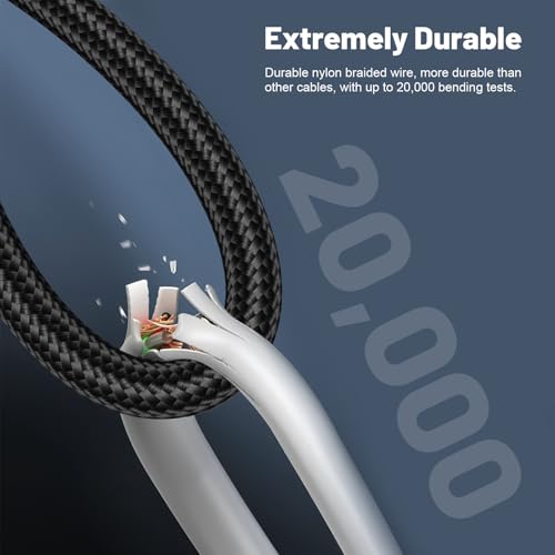 3.5mm Headphone Splitter Cord, 2 Female to 1 Male AUX Audio Y Cable, Dual Headphone Adapter for PS5, PS4, Switch, MacBook, iPad, Laptop, PC, Phone, 4FT