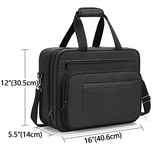 samdew Mobile Printer Storage Bag, with up to 15.6" Laptop Layer, Bag Only | Compatible with HP Tango/Tango X, HP Officejet 250/200, with Pockets, Shoulder & Trolley Strap, for Work, Business or Travel - size: Double-layer Printer Bag