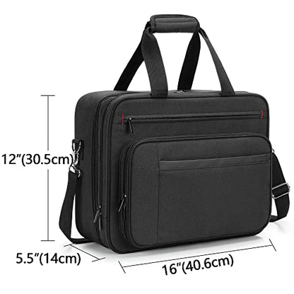 samdew Mobile Printer Storage Bag, with up to 15.6" Laptop Layer, Bag Only | Compatible with HP Tango/Tango X, HP Officejet 250/200, with Pockets, Shoulder & Trolley Strap, for Work, Business or Travel - size: Double-layer Printer Bag