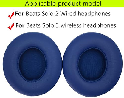 Replacement Ear Pads Compatible with Beats Solo3.0 Wireless Indigo - color: Indigo
