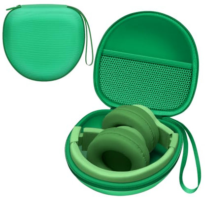Kids Headphones Case for iClever/Candy Bila Etc Headphone,Green(Case Only) | for iClever BTH12 HS19 BTH20 BTH22 BTH26/Candy Bila/Acer/JBL Junior 320/MIDOLA/JoySpark/ADOOPE Etc Girls Boy Kid Headphone - color: Green