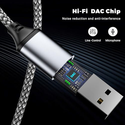 USB to 3.5mm Jack Audio Adapter,39 inch USB to Audio Aux Cable | External Stereo Sound Card,3.5mm TRRS Female Headset for PS4/PS5/Headphone/Mac/Linux/Laptop/Desktops/Docking Station - size: 1Pack 39 inch