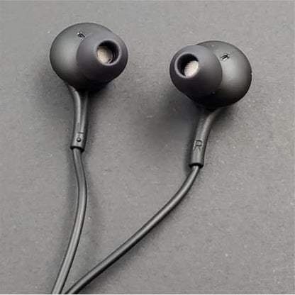 2025 New in-Ear Earbuds Stereo Headphones for Samsung Galaxy Z Fold6 S25 S24 S23 S22 S21 S20 Note 10 10+ - Designed with Microphone and Volume Remote Type-C Connector-Black - style: 2025 NEW DAC HD headphones(USB-C)