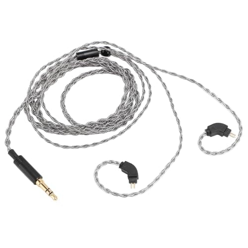 Premium Silver Plated Copper Earphone Cable Replacement for TFZ QDC Revonext 3 5mm to 0 78mm 2 Pin with Memory Wire Earhooks Clear Sound Lossless Upgrade