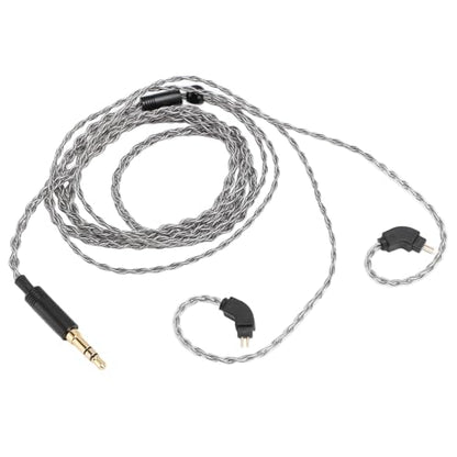 Premium Silver Plated Copper Earphone Cable Replacement for TFZ QDC Revonext 3 5mm to 0 78mm 2 Pin with Memory Wire Earhooks Clear Sound Lossless Upgrade
