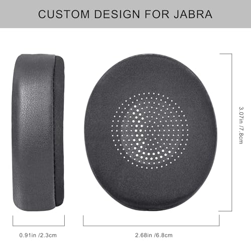 Ear Pads Replacement for Jabra Elite 45h Evolve2 65 40 Cooling Gel Cushions | for Evolve2 65 40 MS UC USB Wireless On-Ear Headphones with Thick Foam (Black) - color: Black Cooling