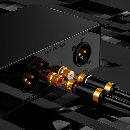3.5mm to 2 RCA Audiophile Audio Cable Stereo Braided Gold Plated Oxgen-Free Copper Core for Smartphones Tablets Speakers Home Theater (Straight 3.5mm, 16.4FT) - size: 16.4FT, style: Straight 3.5mm