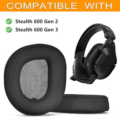 Defean Mesh Fabric Earpads for Turtle Beach Stealth 600 Gen2/600 Gen3/500XB | Also for Stealth 600 Gen 2/600 Gen2 USB/600 Gen 2 MAX/600 Gen3(600XB)/500 XB Headset,Durable Mesh Fabric - color: Mesh Fabric