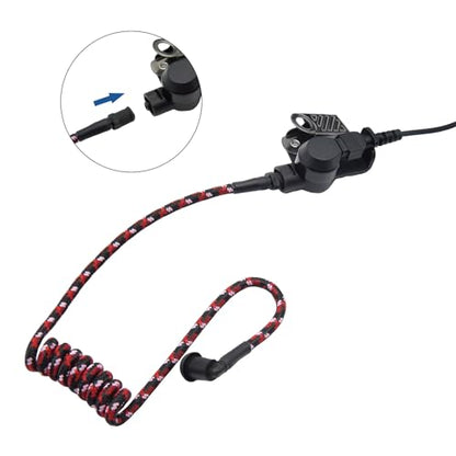 WODASEN Replacement Braided Nylon Fiber Acoustic Coil Tube Moisture Resistant Waterproof Color for Radio Earpiece (Red-Pink-Black-2) - color: Red-Pink-Black-2