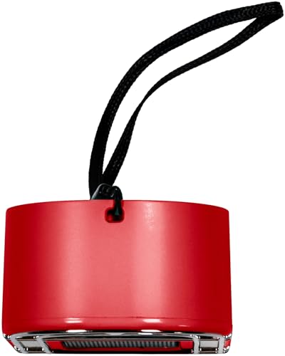 Crosley CR3046A-RE Mini Jukebox Portable Bluetooth Speaker, Red | Bluetooth In, 5 Color-Changing Light Modes, LED Lights Sync with Music, Rechargeable Lithium-Ion Battery - color: Red