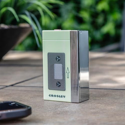 Crosley CR3047A-MT Mini Retro 80s Portable Bluetooth Speaker, Mint | Retro 80's-Inspired Design, Speaker Only - Does Not Play Cassette Tapes, Bluetooth In, Rechargeable Lithium-Ion Battery - color: Mint