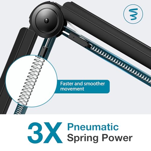 InnoGear Mic Stand Desk Cable Management Microphone Boom Arm for Blue Yeti | Hidden Springs, Heavy Hold, Precise Positioning, Easy to Adjust, Metal Construction, Organized Cables, For Blue Yeti