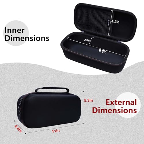 L LTGEM Speaker Case Compatible with JLab JBuds Party Portable Bluetooth Speaker, Office Travel Carrying Storage Bag - Black(Case Only) - color: Black