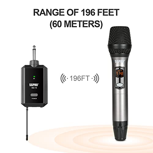 SGPRO SG-13 Wireless Handheld Microphone Set with Compact Receiver - color: SG-13 | Single Handheld Set