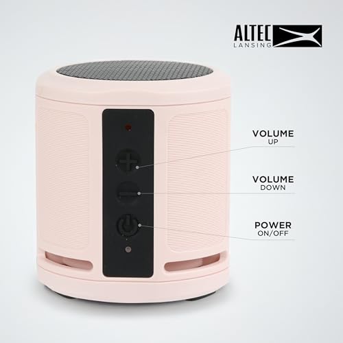 Altec Lansing HydraMicro - Waterproof Bluetooth Speaker, Lightweight & Portable Speaker for Travel & Outdoor Use, Petal Pink - color: Petal Pink, style: HydraMicro