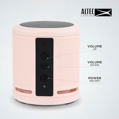 Altec Lansing HydraMicro - Waterproof Bluetooth Speaker, Lightweight & Portable Speaker for Travel & Outdoor Use, Petal Pink - color: Petal Pink, style: HydraMicro