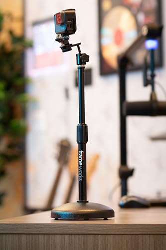 Gator Frameworks Camera Mount Mic Stand Adapter (GFW-MIC-CAMERA-MT) | Ball-and-Socket Head, Standard 1/4-20 Camera Threads, 360-Degree Rotation, 180-Degree Tilt